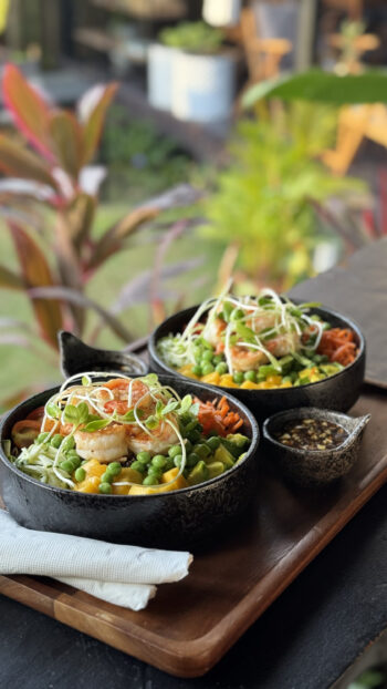 Modern dishes served at Plantasia Restaurant & Bar Koh Phangan