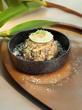 Modern dishes served at Plantasia Restaurant & Bar Koh Phangan