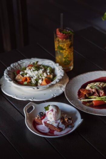 Modern dishes served at Plantasia Restaurant & Bar Koh Phangan