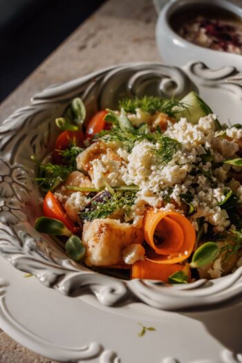 Modern dishes served at Plantasia Restaurant & Bar Koh Phangan