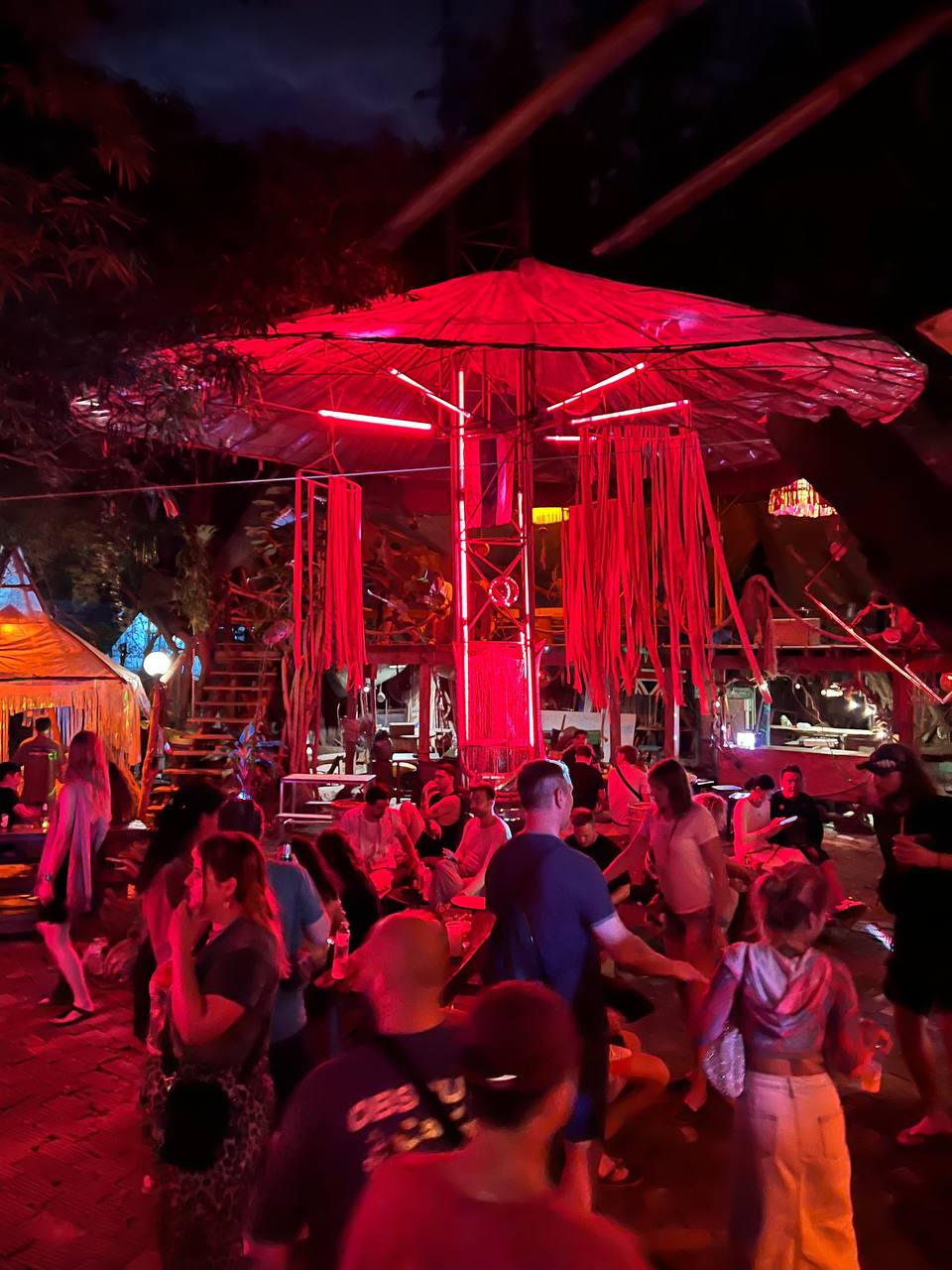 Sound Garden Koh Phangan interior with three levels and central tree