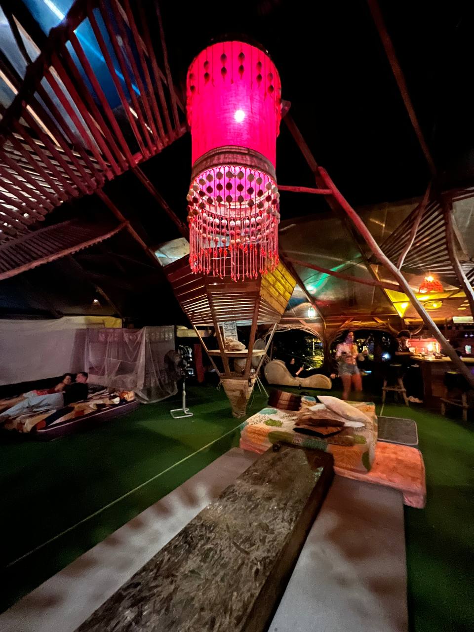 Sound Garden Koh Phangan interior with three levels and central tree