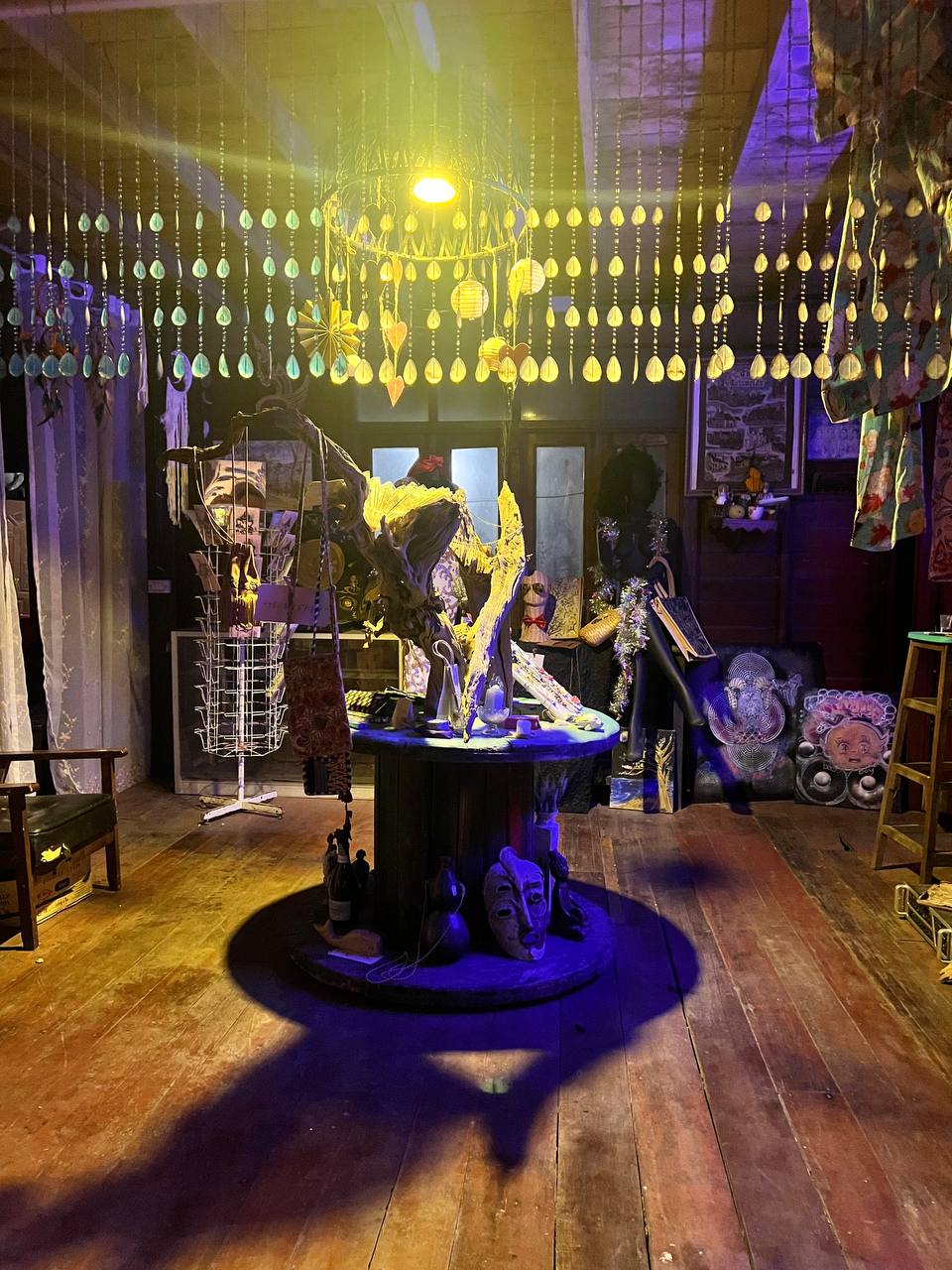 Sound Garden Koh Phangan interior with three levels and central tree