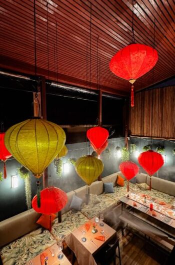 Close-up of decor and table styling at Catch Koh Phangan restaurant