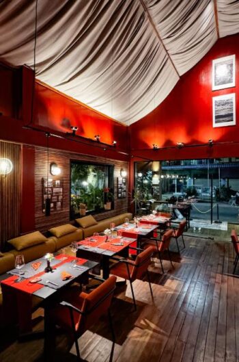 Modern European and Thai restaurant interior at Catch in Koh Phangan