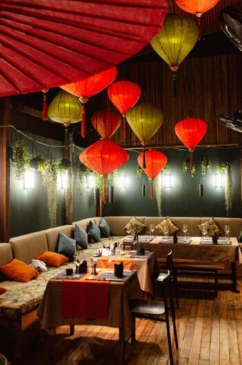 Catch restaurant interior on Koh Phangan with modern elegant dining space