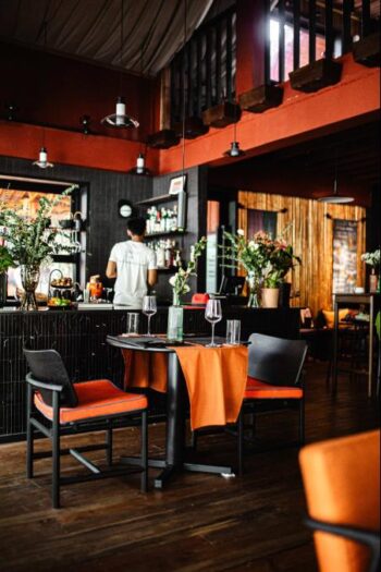 Modern European and Thai restaurant interior at Catch in Koh Phangan