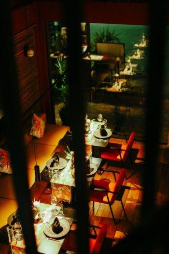 Catch restaurant interior on Koh Phangan with modern elegant dining space