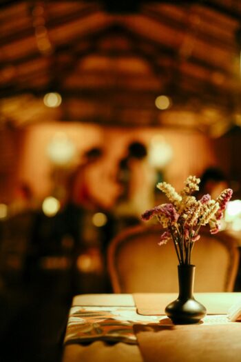 Design details and ambiance lighting inside Catch restaurant Koh Phangan