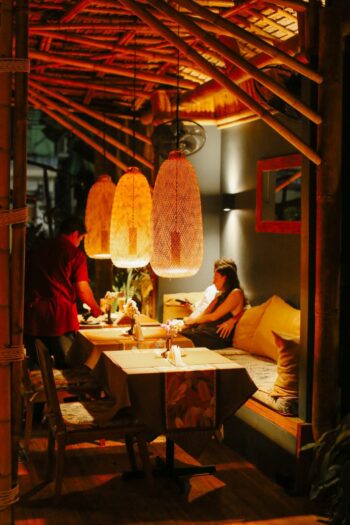 Modern European and Thai restaurant interior at Catch in Koh Phangan