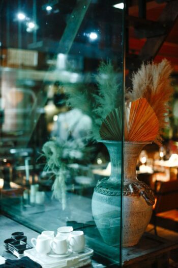 Design details and ambiance lighting inside Catch restaurant Koh Phangan
