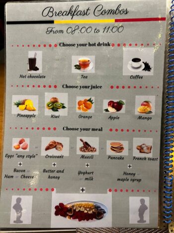 Belgian Beer Bistro Koh Phangan menu with mussels, pasta and European dishes