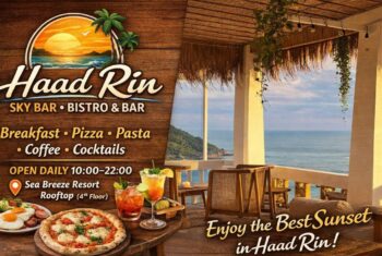 Haad Rin Sky Bistro and Bar rooftop interior Koh Phangan