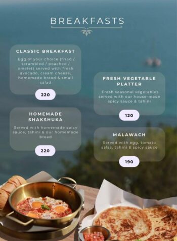 Haad Rin Sky Bistro and Bar menu Koh Phangan