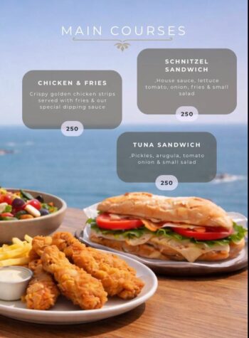 Haad Rin Sky Bistro and Bar menu Koh Phangan