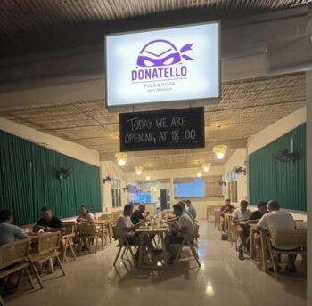 Donatello Pizza and Pasta restaurant interior on Koh Phangan