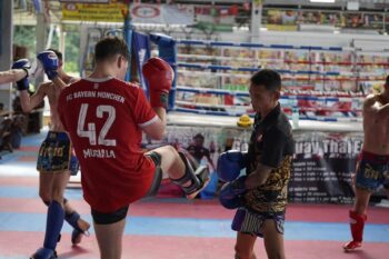 Chinnarach Muay Thai gym interior and training area on Koh Phangan