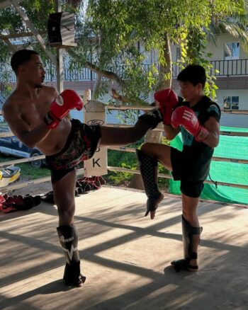 Worawut Muay Thai gym interior and training area in Thong Sala Koh Phangan