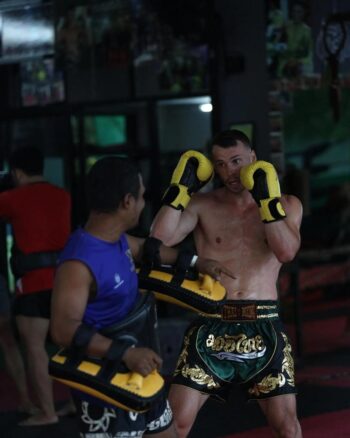 Rajanon Muay Thai gym interior and training area in Ban Tai Koh Phangan