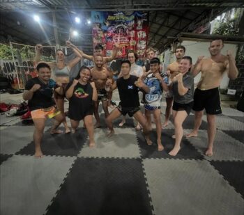 Jomhod Muay Thai gym interior and training area in Ban Tai Koh Phangan