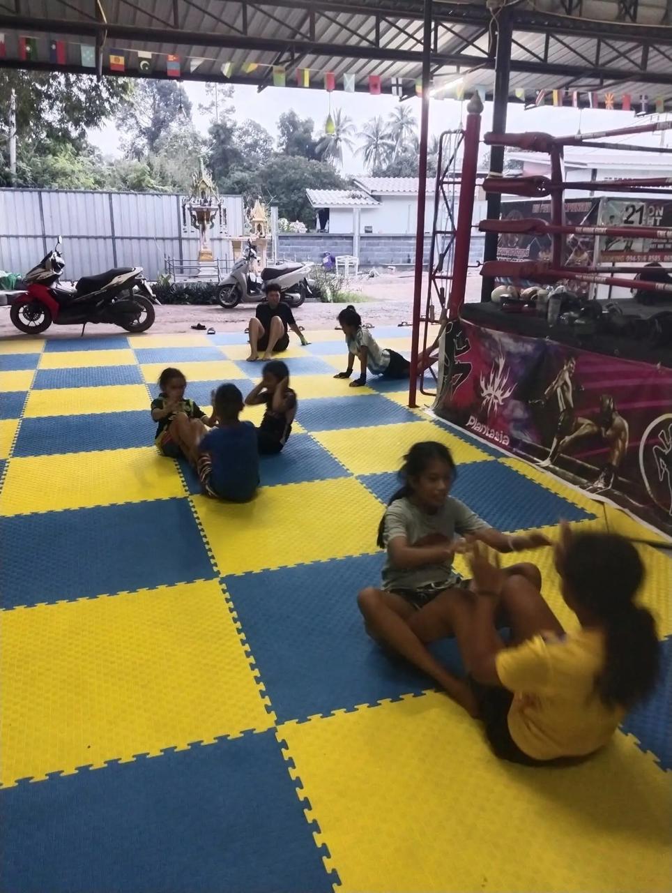 Moon Fight Muay Thai gym interior and training area on Koh Phangan