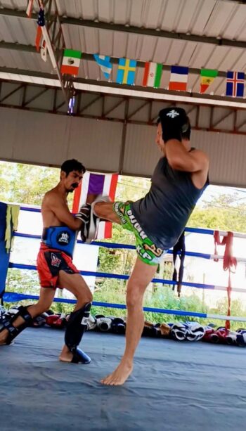 Chaysee Muay Thai gym interior and training area in Thong Sala Koh Phangan