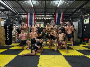 Sor Saktai Muay Thai gym interior and training area on Koh Phangan