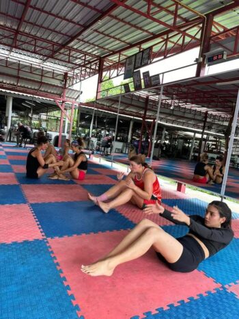 Phangan Muay Thai gym interior and fitness area in Thong Sala Koh Phangan