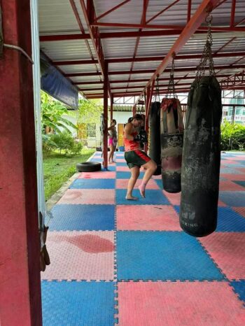 Phangan Muay Thai gym interior and fitness area in Thong Sala Koh Phangan