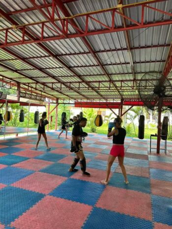 Phangan Muay Thai gym interior and fitness area in Thong Sala Koh Phangan