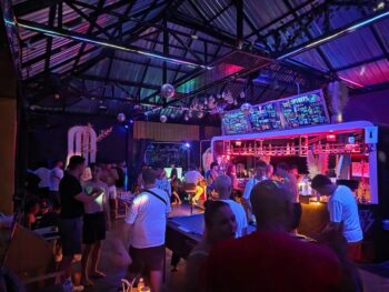 MBAR Hostel Haad Rin interior and social common area on Koh Phangan