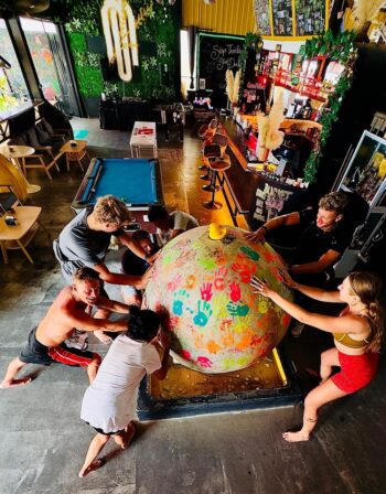 MBAR Hostel Haad Rin interior and social common area on Koh Phangan