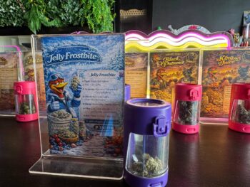Product display and accessories at Woody Weed Pecker Koh Phangan