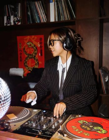 female DJ portrait techno artist JAJA ROUGE