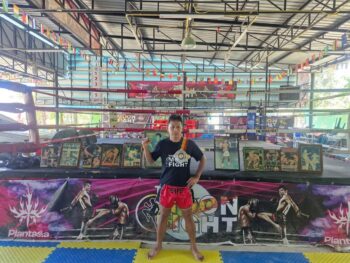 Moon Fight Muay Thai gym interior and training area on Koh Phangan