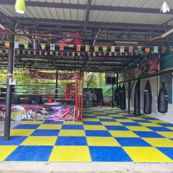 Moon Fight Muay Thai gym interior and training area on Koh Phangan