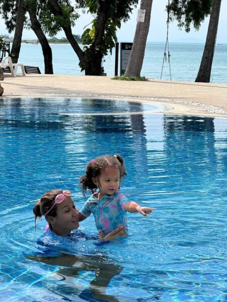 Kids swimming lesson at Apnea Kids Koh Phangan
