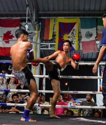 Muay Thai fight at Chinnarach Stadium Koh Phangan