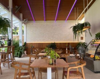 HEXAGON vegan restaurant interior on Koh Phangan