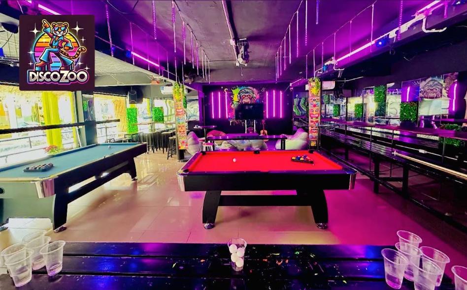 DISCO ZOO Bar and Hostel interior in Haad Rin Koh Phangan