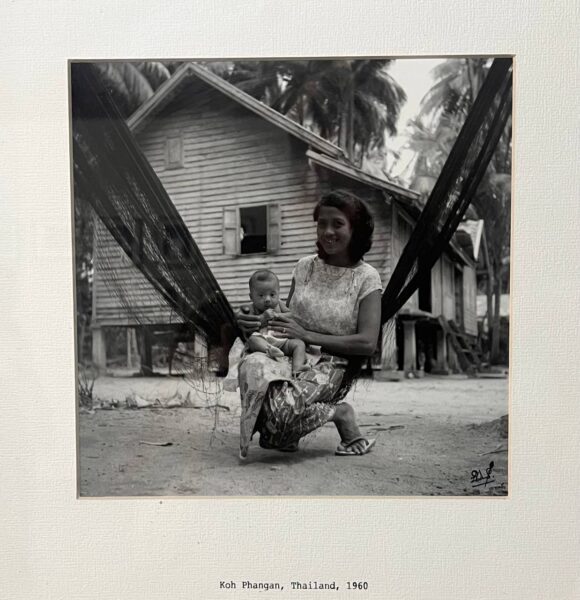 Mother with her baby in a hammock on Koh Phangan in 1960