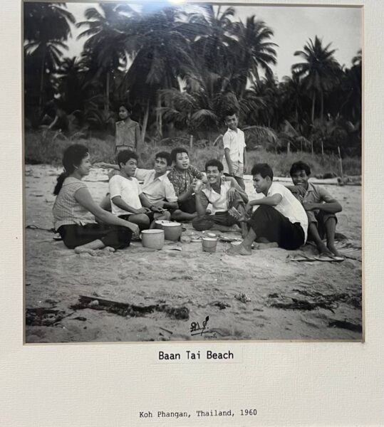 Local residents having a picnic at Baan Tai Beach on Koh Phangan in 1960