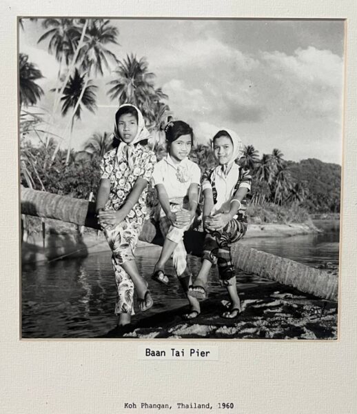 Three women at Baan Tai Pier on Koh Phangan in 1960