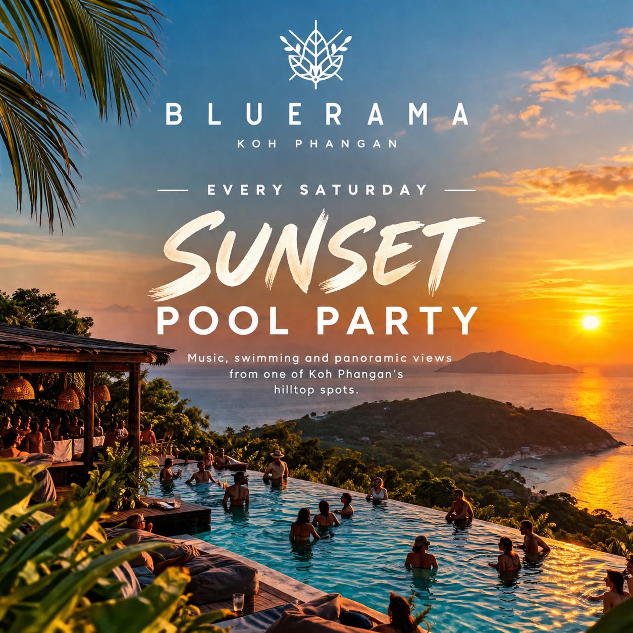 Every Saturday, Bluerama invites you to its Sunset Pool Party