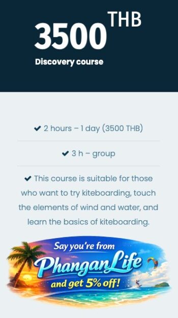 Kitesurfing lesson at Kite Club Koh Phangan