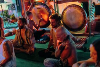 Sound healing session at Aum Sound Healing Center on Koh Phangan