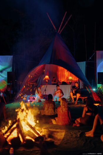 Live meditative concert and jam night at Aum Sound Healing Center on Koh Phangan