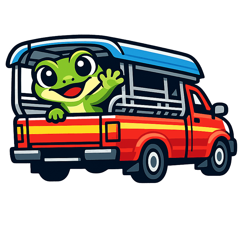 Songthaew taxi on Koh Phangan