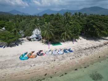Kite Club Koh Phangan kitesurfing spot and beach setup