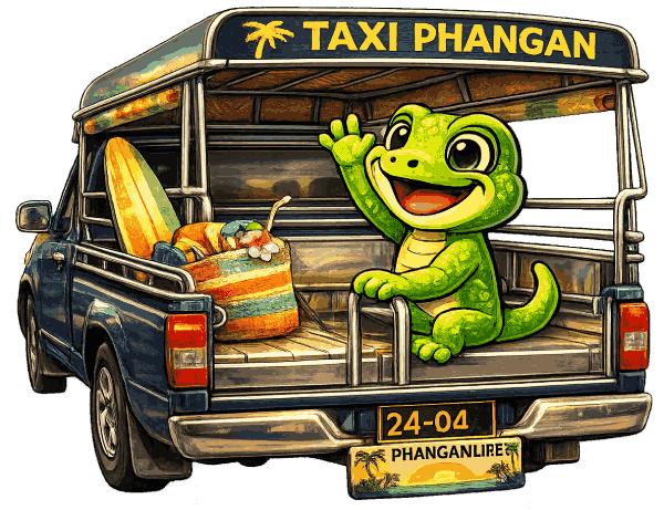Songthaew taxi on Koh Phangan